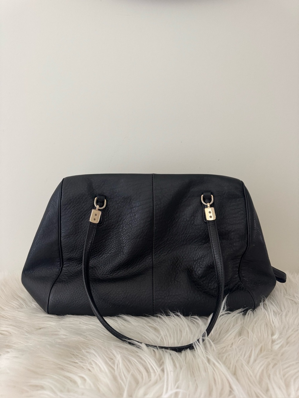 COACH East West Madison Madeline black leather satchel purse style no. 25166 - Picture 3 of 15